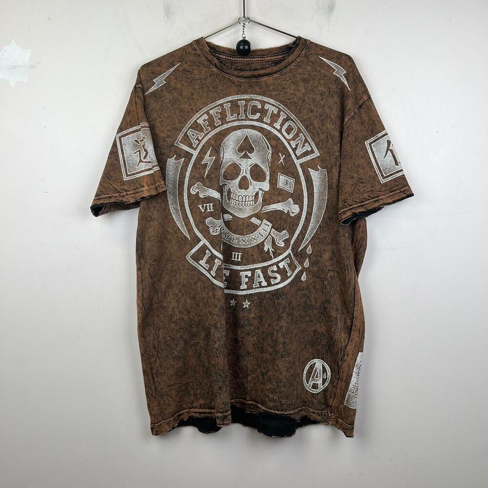 Affliction men's reversible cotton tee shirt size XL